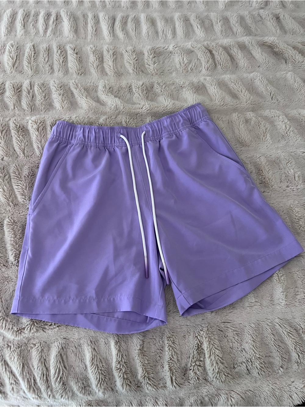 Caribbean Men's Lavender Athletic Drawstring Shorts